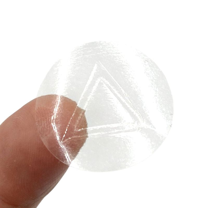 50st Taktil varningstriangel klistermärke 27mm, CLP-märkning