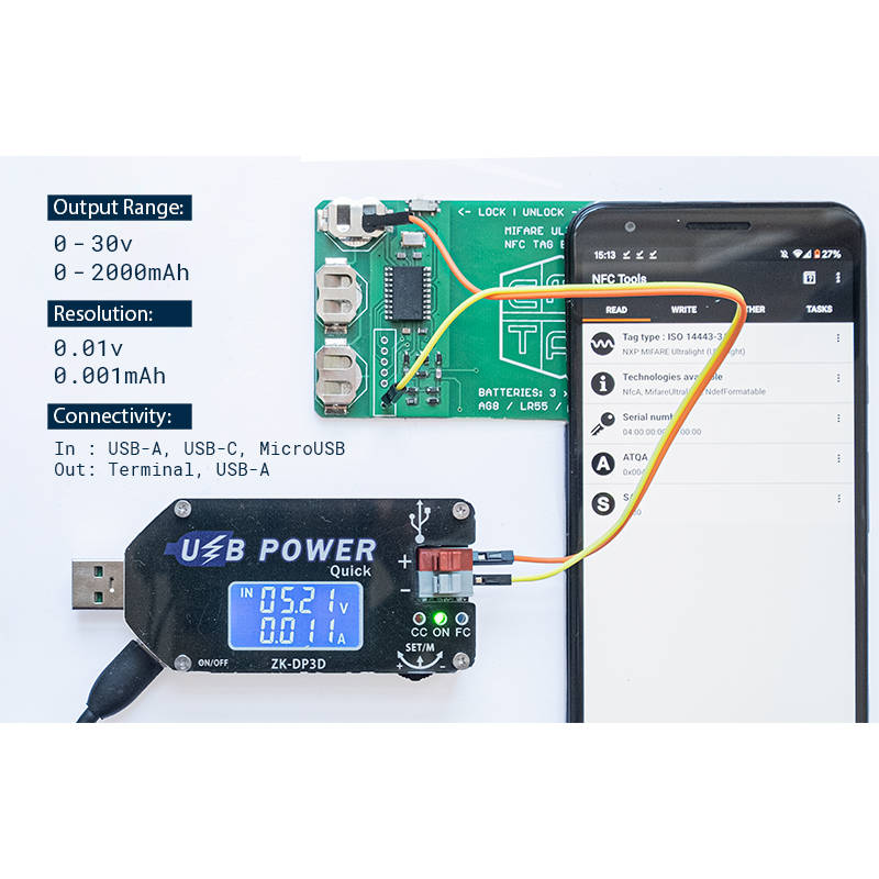 Portabel ställbar strömförsörjning 0-30VDC 2A, ZK-DP3D