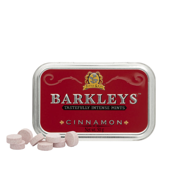 Barkleys kanel, pastiller i plåtask 50g