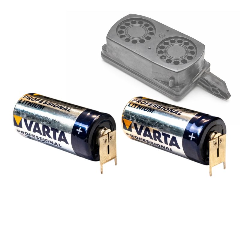 2st Batterier CR123A till larmsiren SAAB 9-3 & 9-5, med lödöron för montering på kretskort