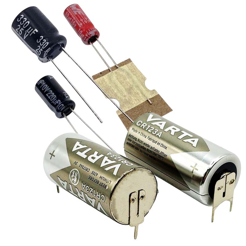 Reparationskit larmsiren SAAB 9-3 & 9-5, CR123A batterier samt kondensatorer