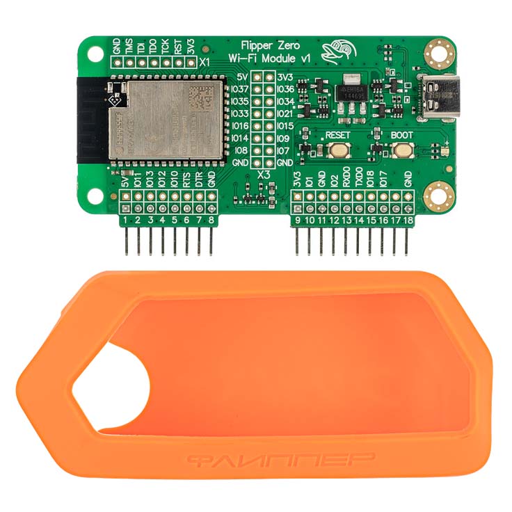 WIFI Devboard, silikonskal & rem till Flipper Zero, originaltillbehör