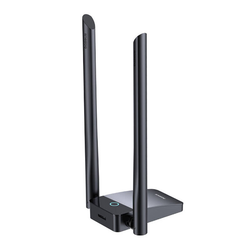 WiFi-adapter 1200 Mbps USB med 2x5 dBi antenner svart, Baseus FastJoy
