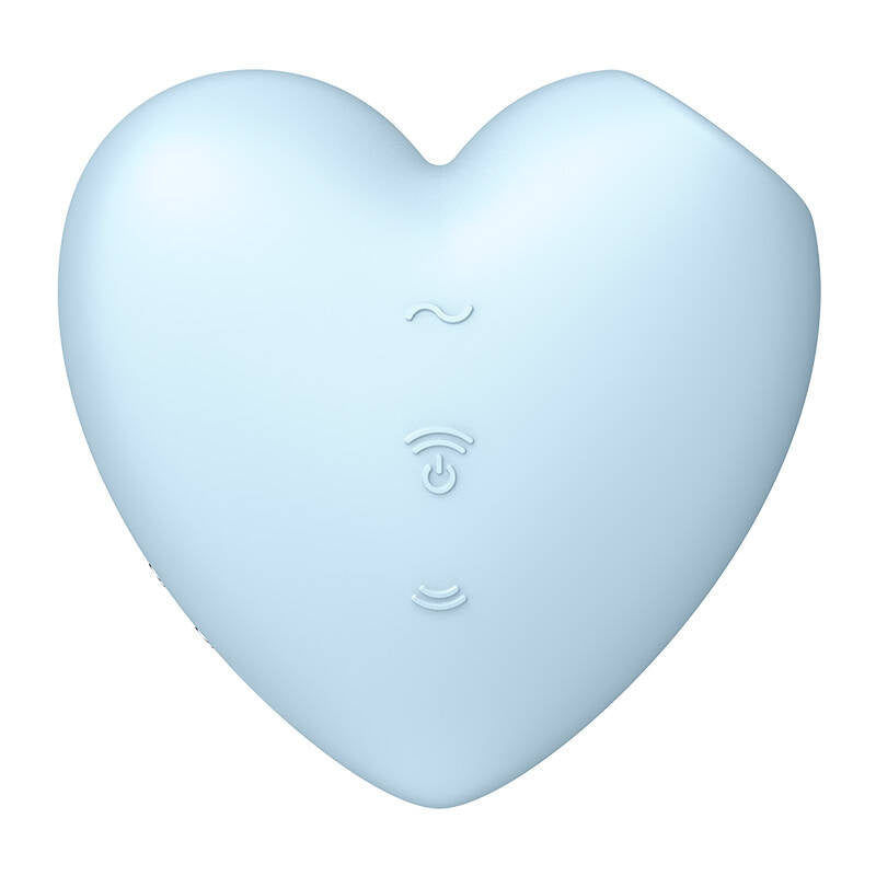 Satisfyer Cutie Heart Blue, lufttrycksvibrator, 2 motorer, IPX7