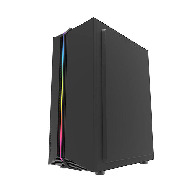 Datorchassi Darkflash DK151 Mid Tower, svart, 3xRGB-fläktar, ATX/mATX/ITX