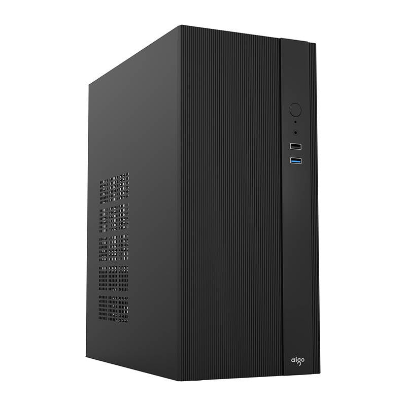 Datorchassi Aigo Q15, svart, M-ATX/ITX, 260mm GPU, 135mm CPU-kylare