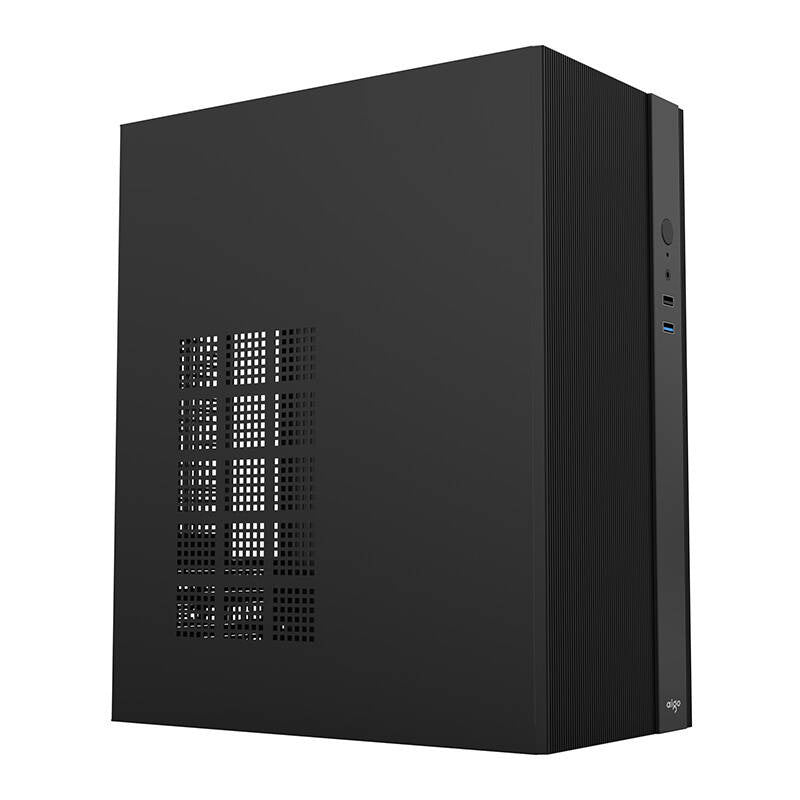 Datorchassi Aigo Q15, svart, M-ATX/ITX, 260mm GPU, 135mm CPU-kylare