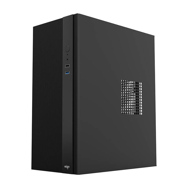 Datorchassi Aigo Q15, svart, M-ATX/ITX, 260mm GPU, 135mm CPU-kylare