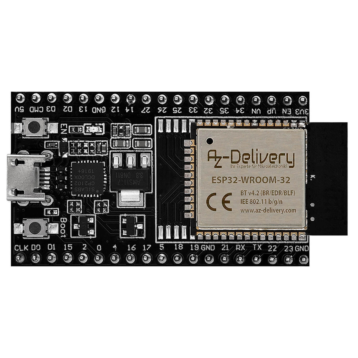 ESP32 Dev Kit C V4 (Espressif WROOM) - WiFi & Bluetooth Utvecklingskort