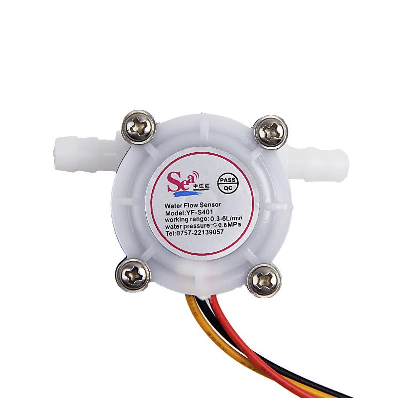 Vattenflödessensor 0.3-6L/min 5-24V G1&8, kompatibel med Arduino-projekt