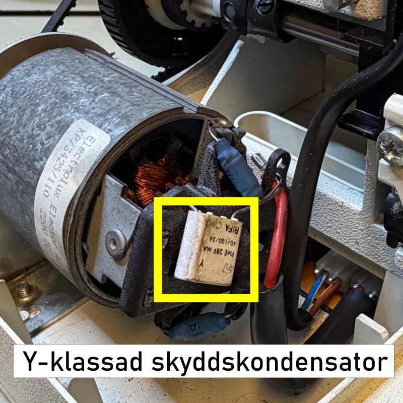 Hugin 3200 symaskin, reparationskit kondensatorer