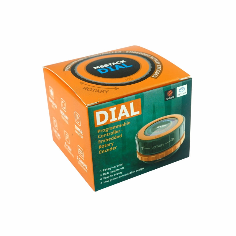 M5Stack K130 - Dial ESP32-S3 Vridknapp med 1.28" Touchskärm, Programmerbar Kontroller