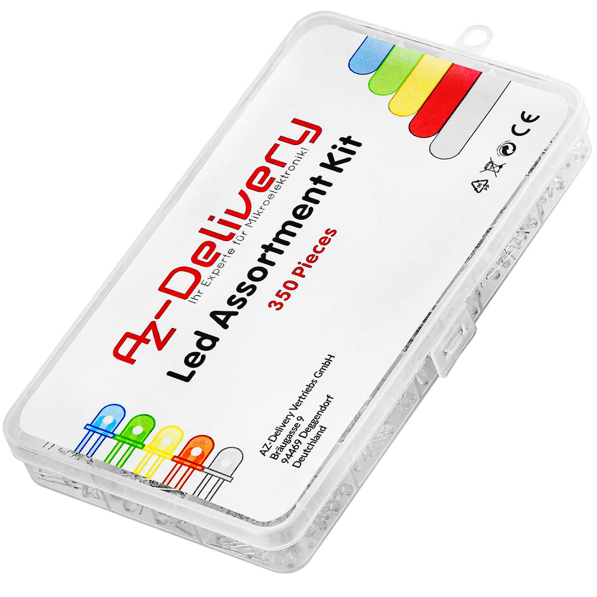 Paket med lysdioder 5 färger 3 & 5mm, 350st