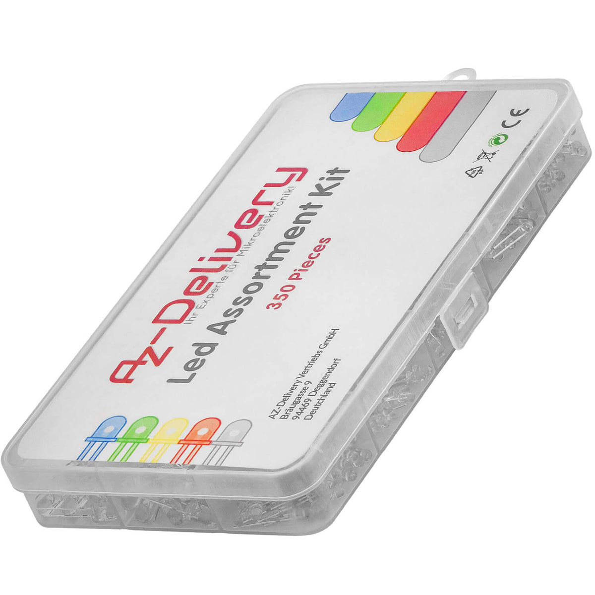 Paket med lysdioder 5 färger 3 & 5mm, 350st