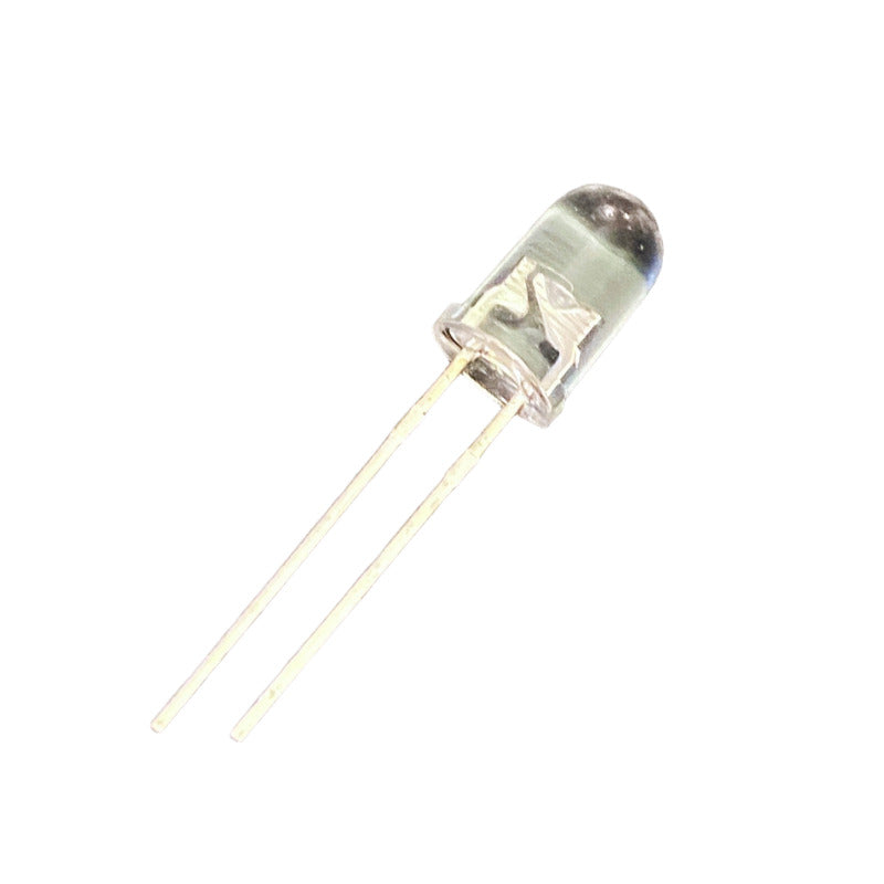 Lysdiod LED 5mm vit 20mA klar kapsling, standard T1 3/4