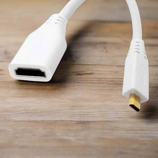 Adapter Micro-HDMI till HDMI Raspberry Pi, vit