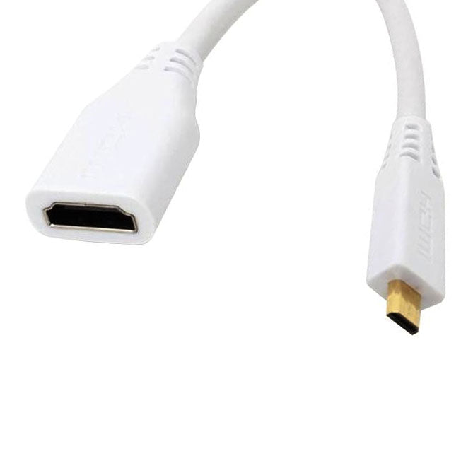 Adapter Micro-HDMI till HDMI Raspberry Pi, vit
