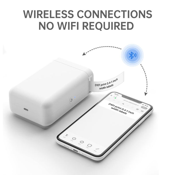 Etikettskrivare Niimbot D101 Bluetooth, 203 dpi, termisk, 1500 mAh, vit