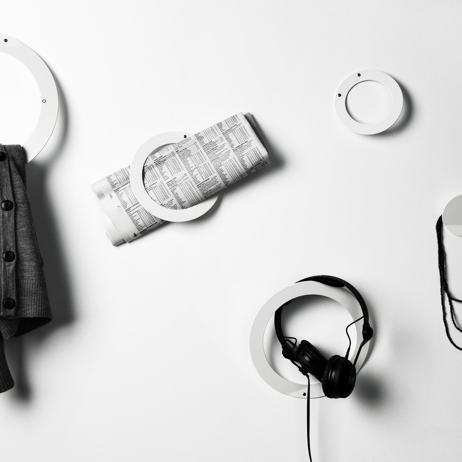 Väggslängare från SIV, 5-pack klädhängare