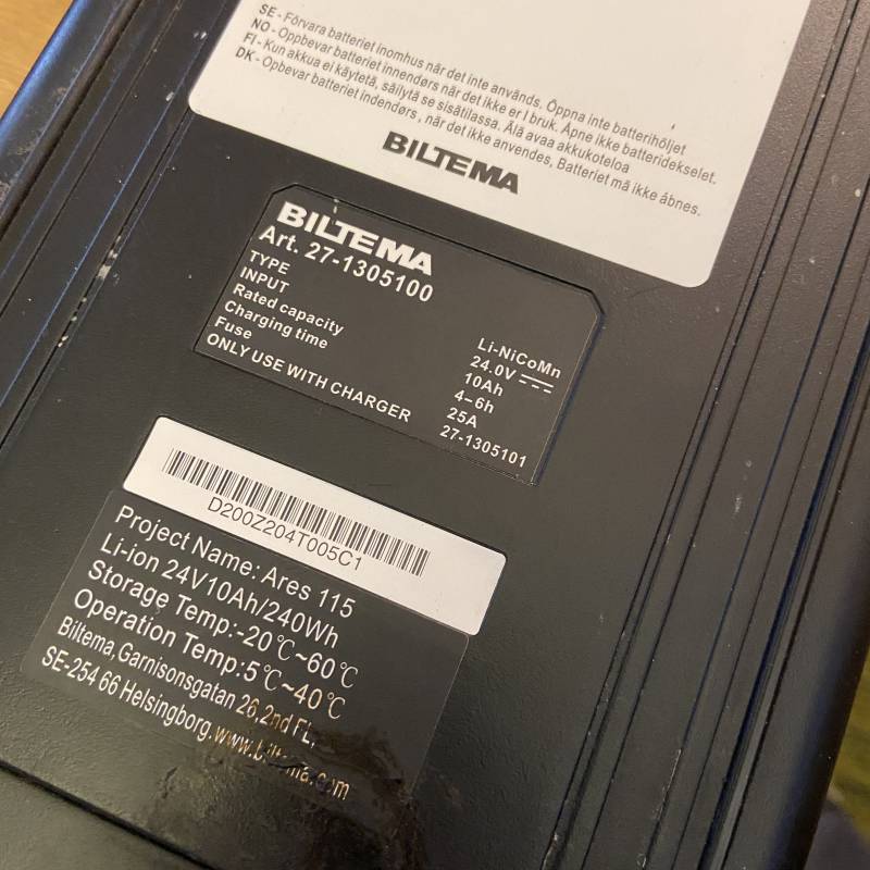 Biltema elcykelbatteri med annan BMS i 27-1305100, återställning av planerat åldrande