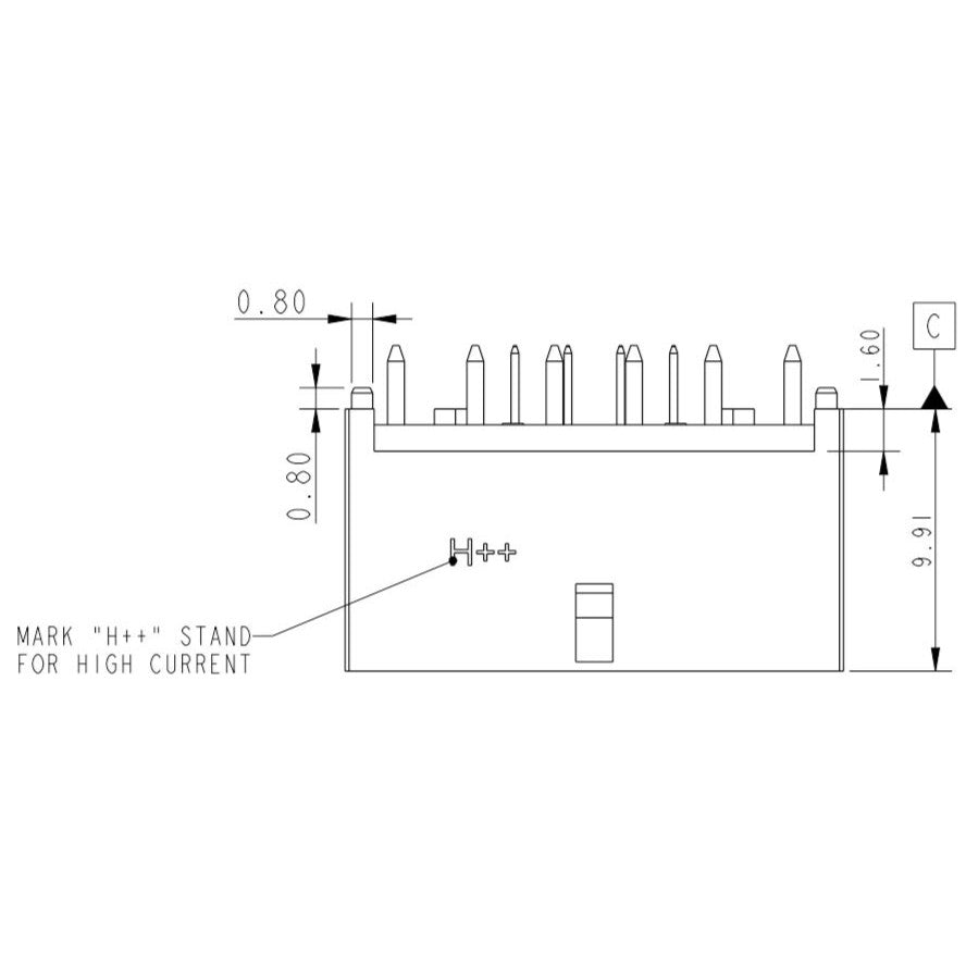 12VHPWR rak PCIe-kretskortskontakt 16-pol (12+4) 12V 3,00mm THT PCIe CEM 5, 10161122-1240100LF