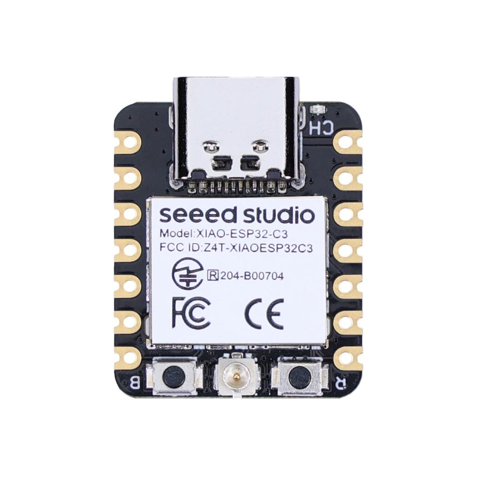 Seeed Studio XIAO ESP32-C3 Utvecklingskort WiFi/BLE 21x17.8mm USB-C, XIAO ESP32-C3