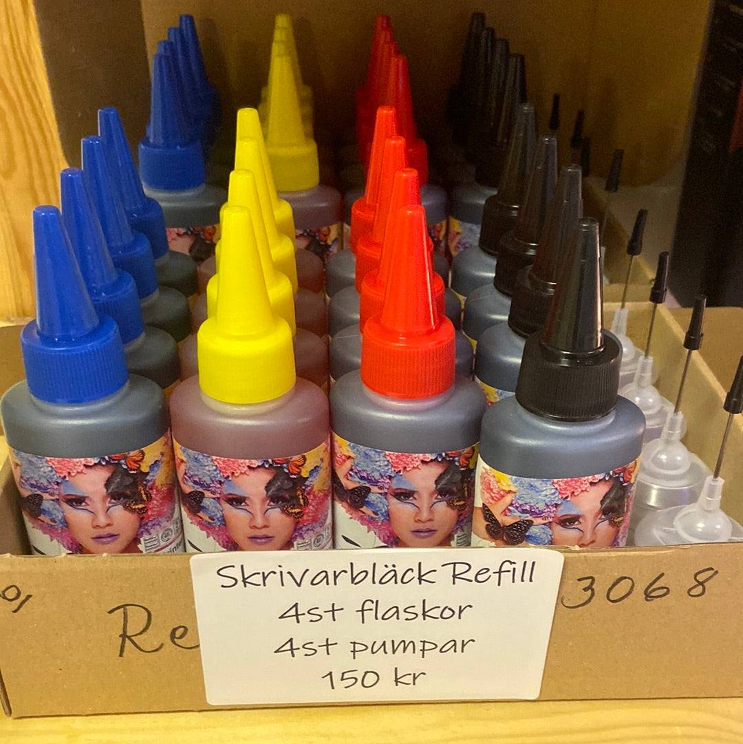 Skrivarbläck refill CMYK