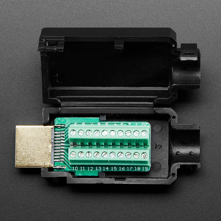 HDMI-hane till 20-poligt skruvterminalblock med kapsling Adafruit 3118