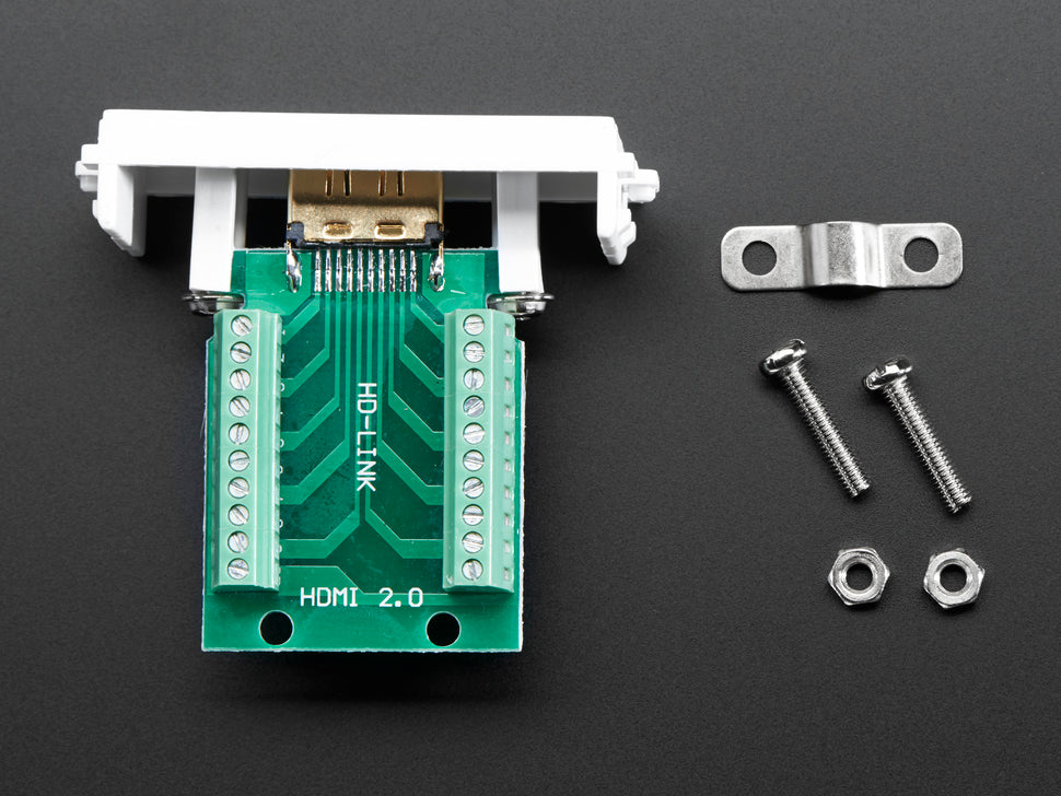 Panelmonterad HDMI-hona till 20-poligt skruvterminalblock Adafruit 3120