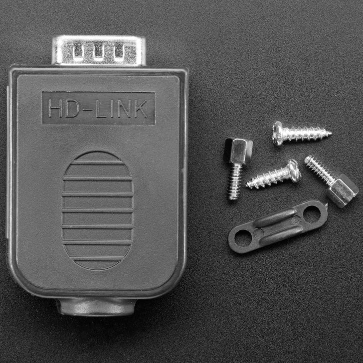 DE-9 (DB9)-adapter hane till 9-poligt skruvterminalblock med kapsling Adafruit 3123