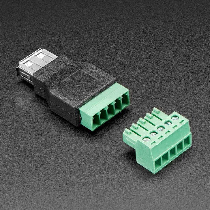 USB-A-hona till 5-poligt terminalblock, adapter Adafruit 3629