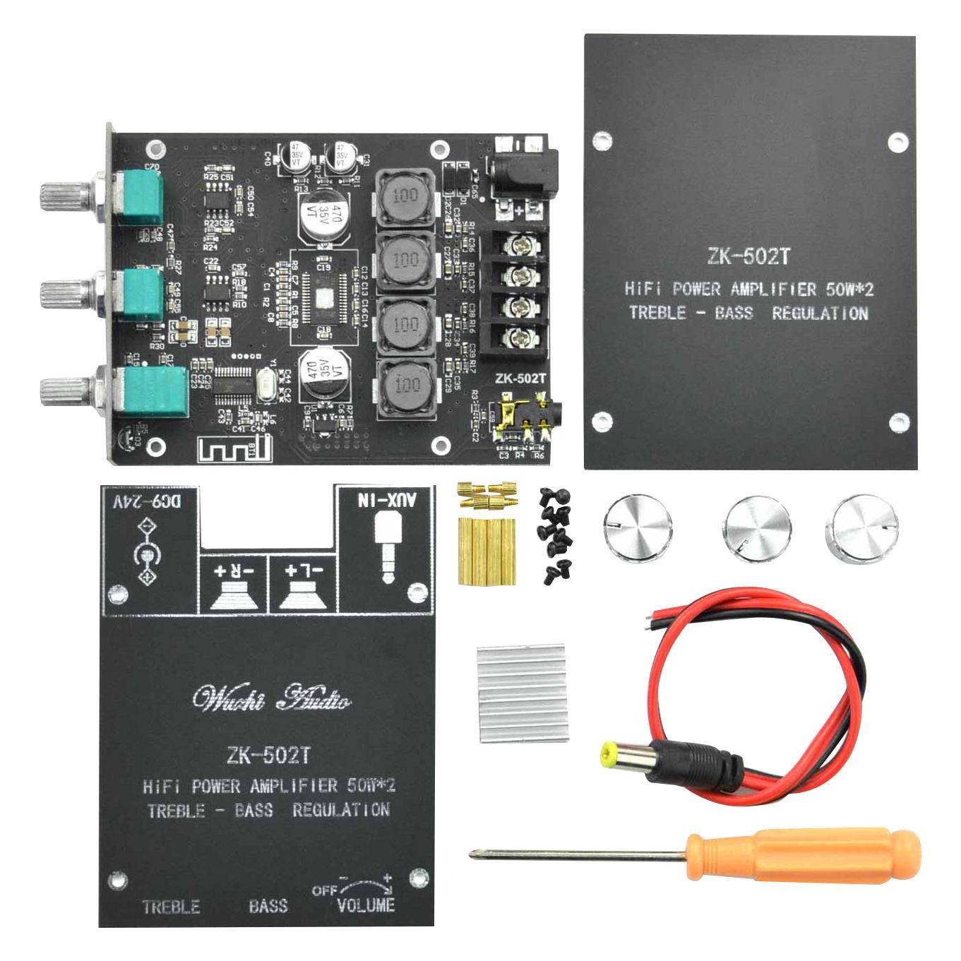 Bass Treble Bluetooth & AUX Förstärkare 50W x 2, DFR0806