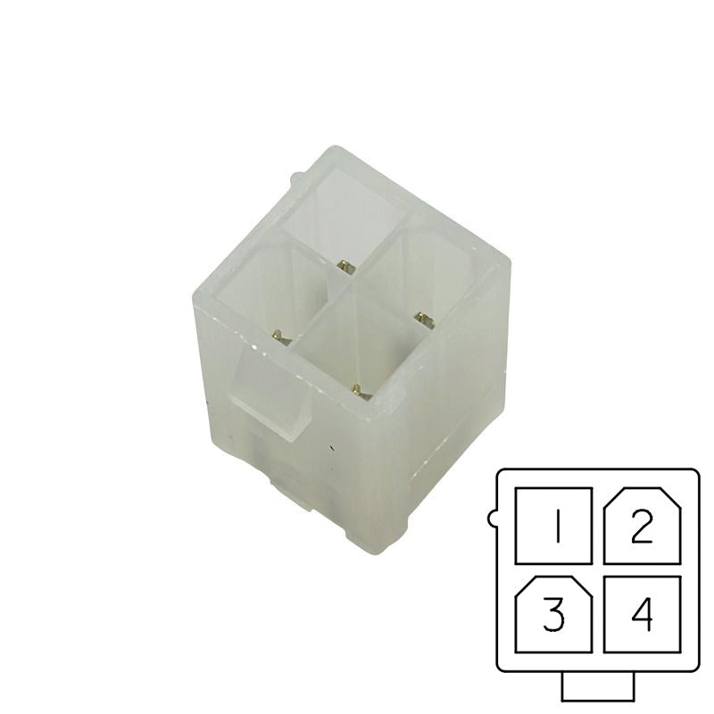 Kapslad stiftlist 4-pol 4.20mm vertikal THT Molex Mini-Fit Jr 0039281043