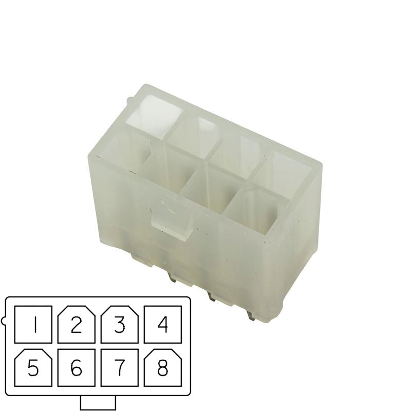 Kapslad stiftlist 8-pol 4.20mm vertikal THT Molex Mini-Fit Jr 5566 0039281083