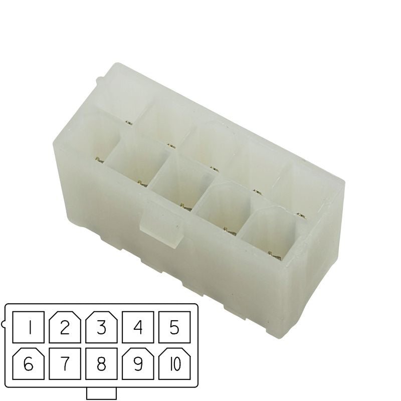 Kapslad stiftlist 10-pol 4.20mm vertikal THT Molex Mini-Fit Jr 0039281103