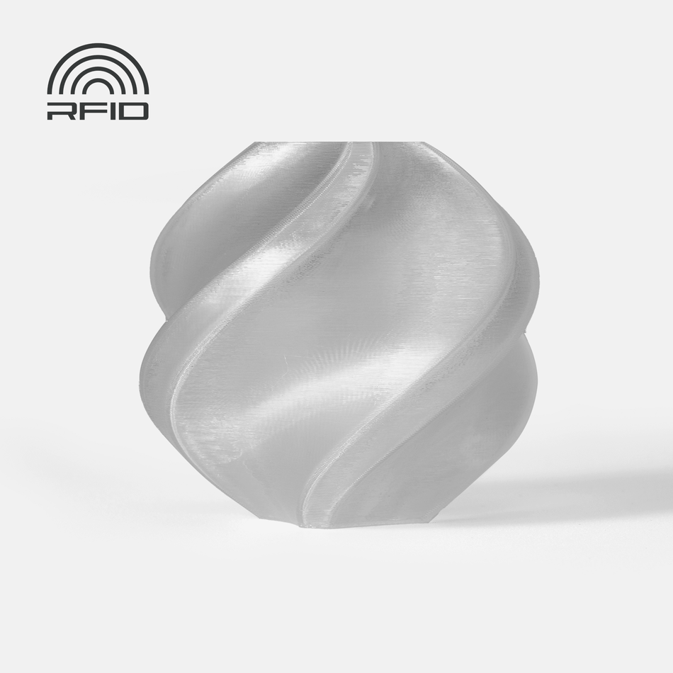 Bambu Lab PETG Translucent Clear 1 kg - filament med spole & RFID