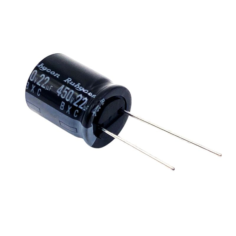 Kondensator 22uF 450V 105C 20x16mm, elektrolyt 450BXC22MEFC16X20