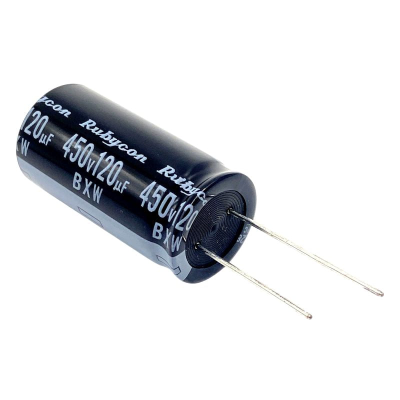 Kondensator 120uF 450V 105C 35x18mm, elektrolyt 450BXW120MEFR18X35
