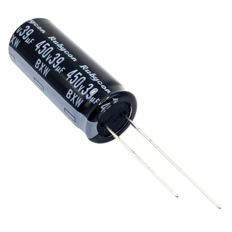 Kondensator 39uF 450V 105C 30x12.5mm, elektrolyt 450BXW39MEFR12.5X30