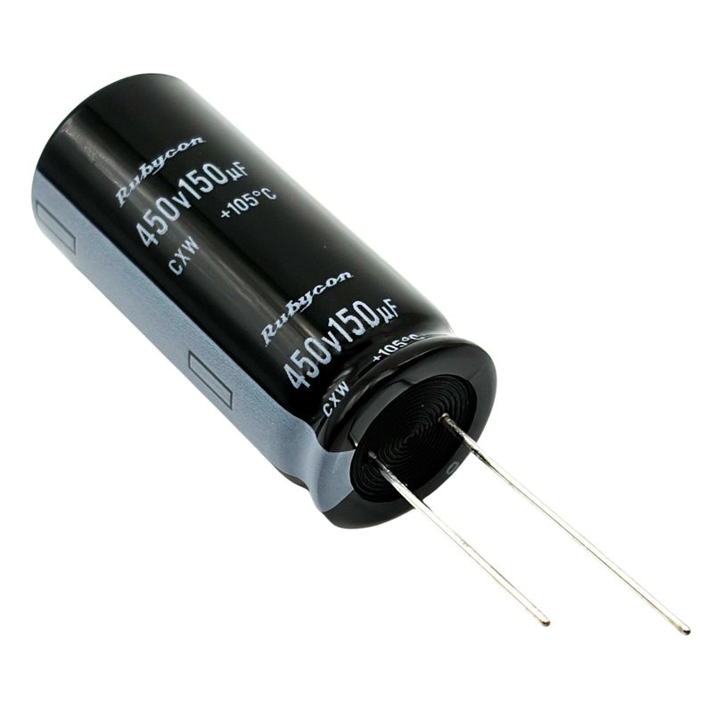 Kondensator 150uF 450V 105°C 40x18mm RM7.5mm, elektrolyt 450CXW150MEFR18X40