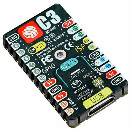 M5Stamp K024-B - C3 (5-pack) - ESP32-C3 RISC-V MCU med Wi-Fi