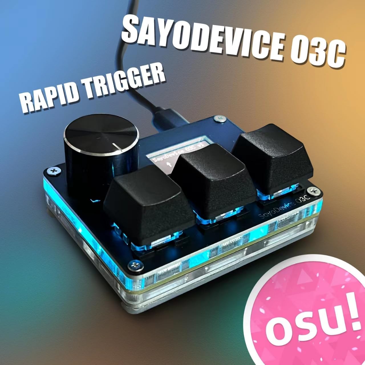 SayoDevice O3C Rapid Trigger OS67, Svart