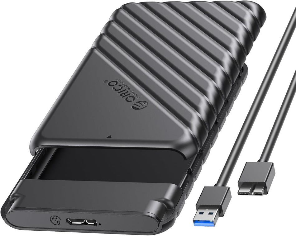 Hårddiskkabinett 2.5" 5Gbps USB-A, svart - Orico