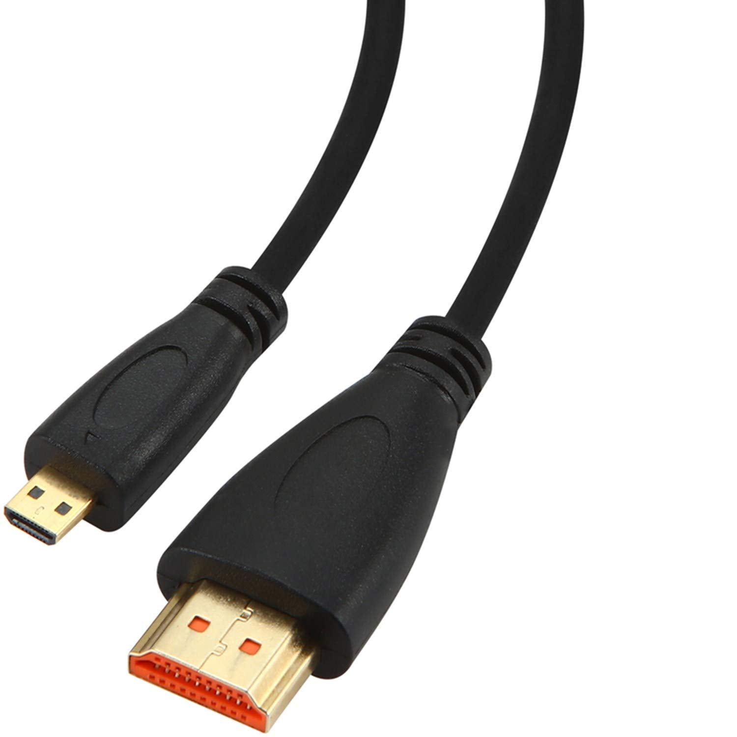 Micro HDMI till HDMI 2m hane för Raspberry Pi, svart