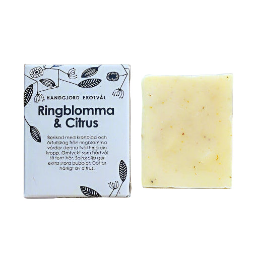 Ekotvål Ringblomma & Citrus, 110g i ask Malin i Ratan