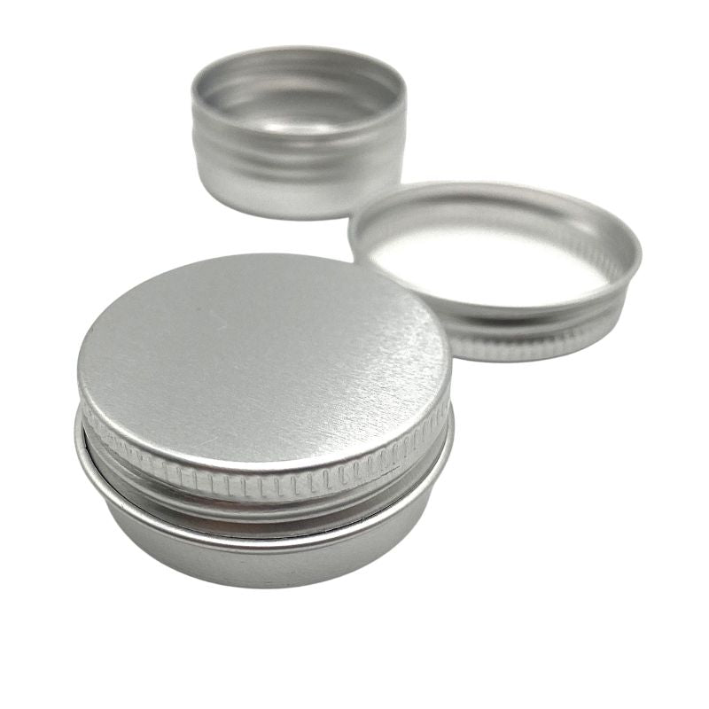 Aluminiumdosa 15ml Ø40x15mm med skruvlock och tätning