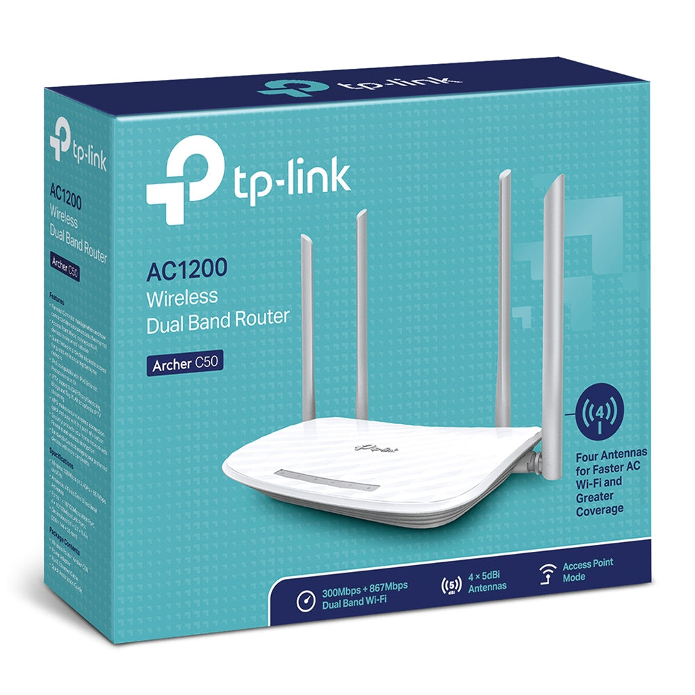 TP-Link Archer C50 AC1200 V4 trådlös router