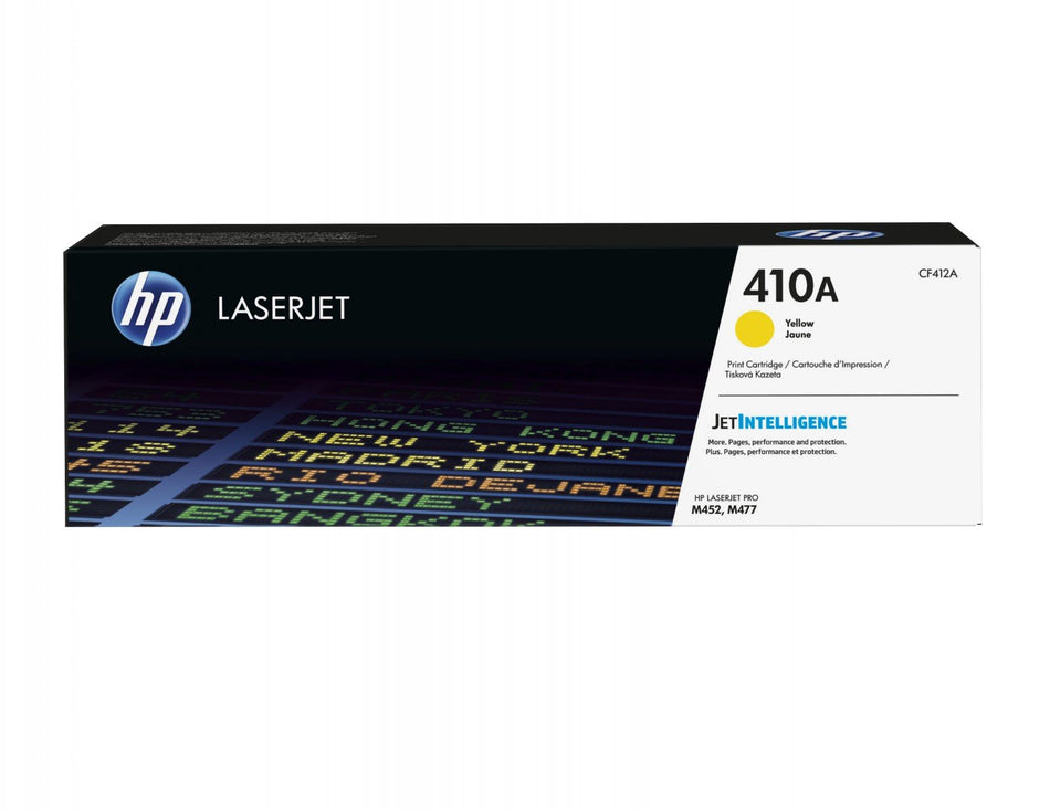 HP Original Toner CF412A 410A Gul 2300 sidor för LaserJet Pro M452/M477 m.fl