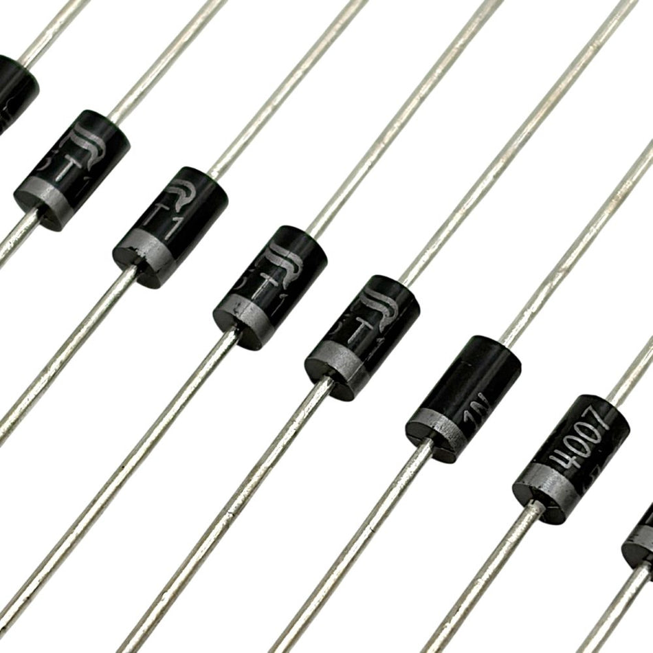 10st Likriktardiod (Rectifier) DIOTEC 1N4007, 1kV, 1A, DO-41
