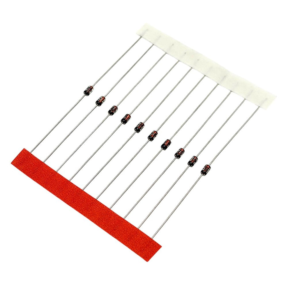 10st Småsignaldiod 1N4148 A0G - 100V, 150mA, 4ns, DO-204AH, hålmonterad